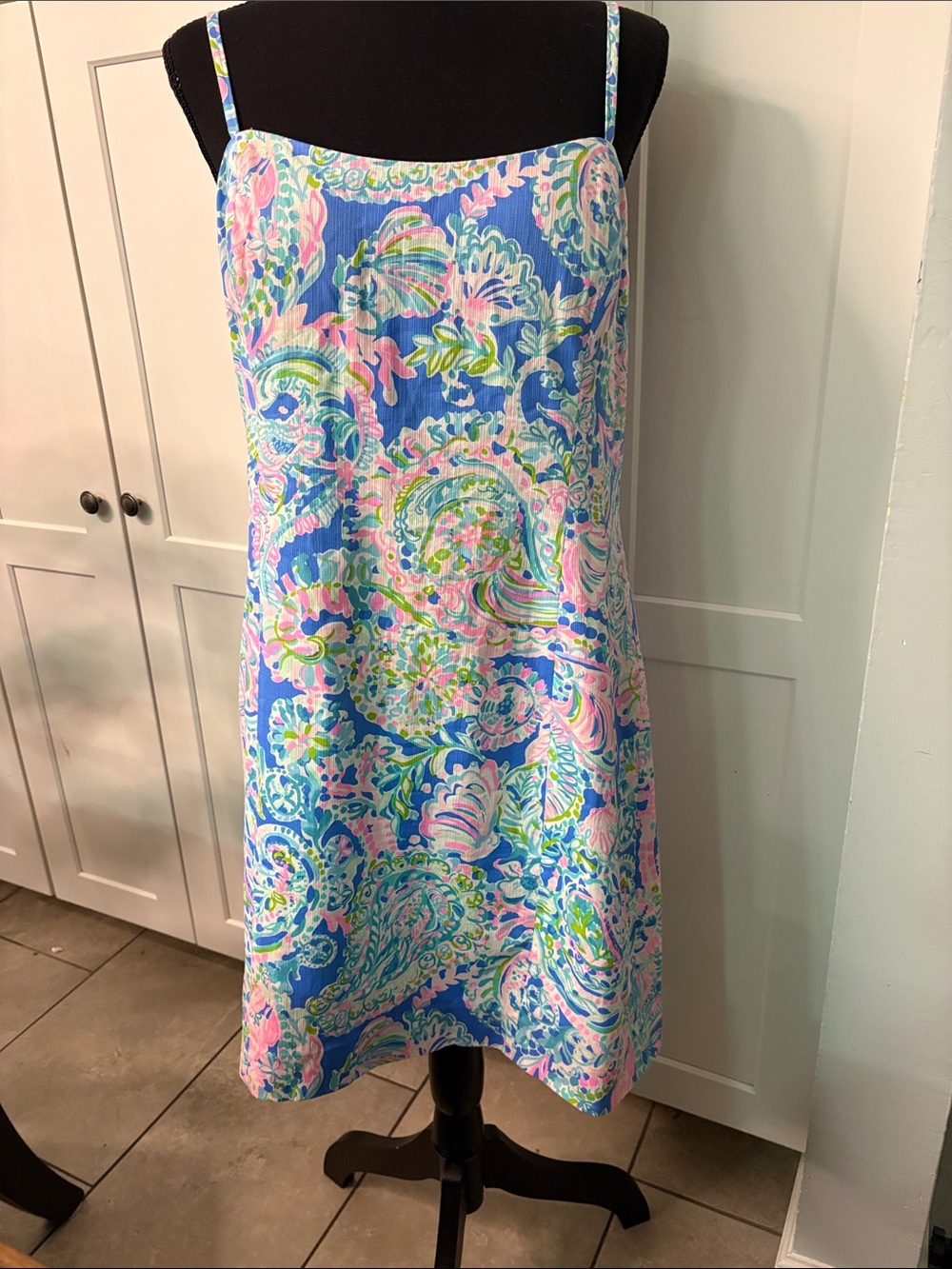 Lilly Pulitzer Shelli Stretch Shift Dress in Dream Team – EUC Size 14